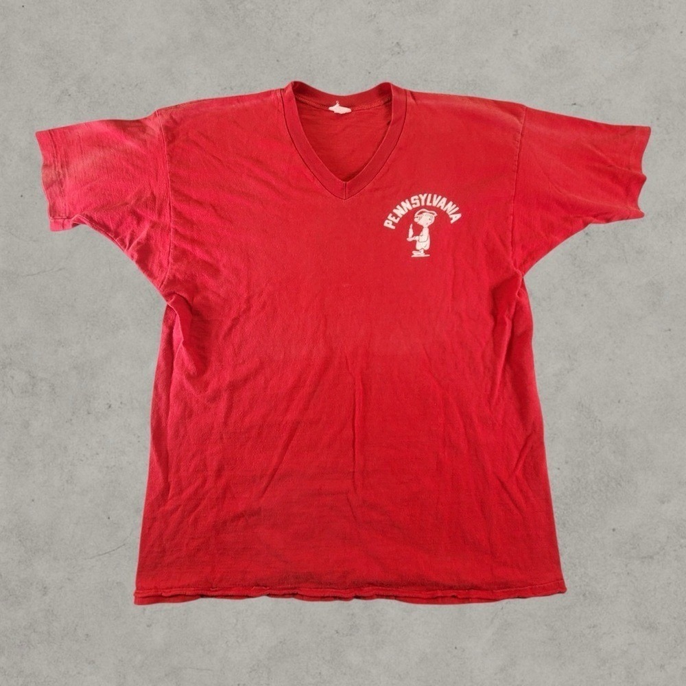 Vintage Pennsylvania Shirt Mens XL Red 1950s 60s Champion Running Man University